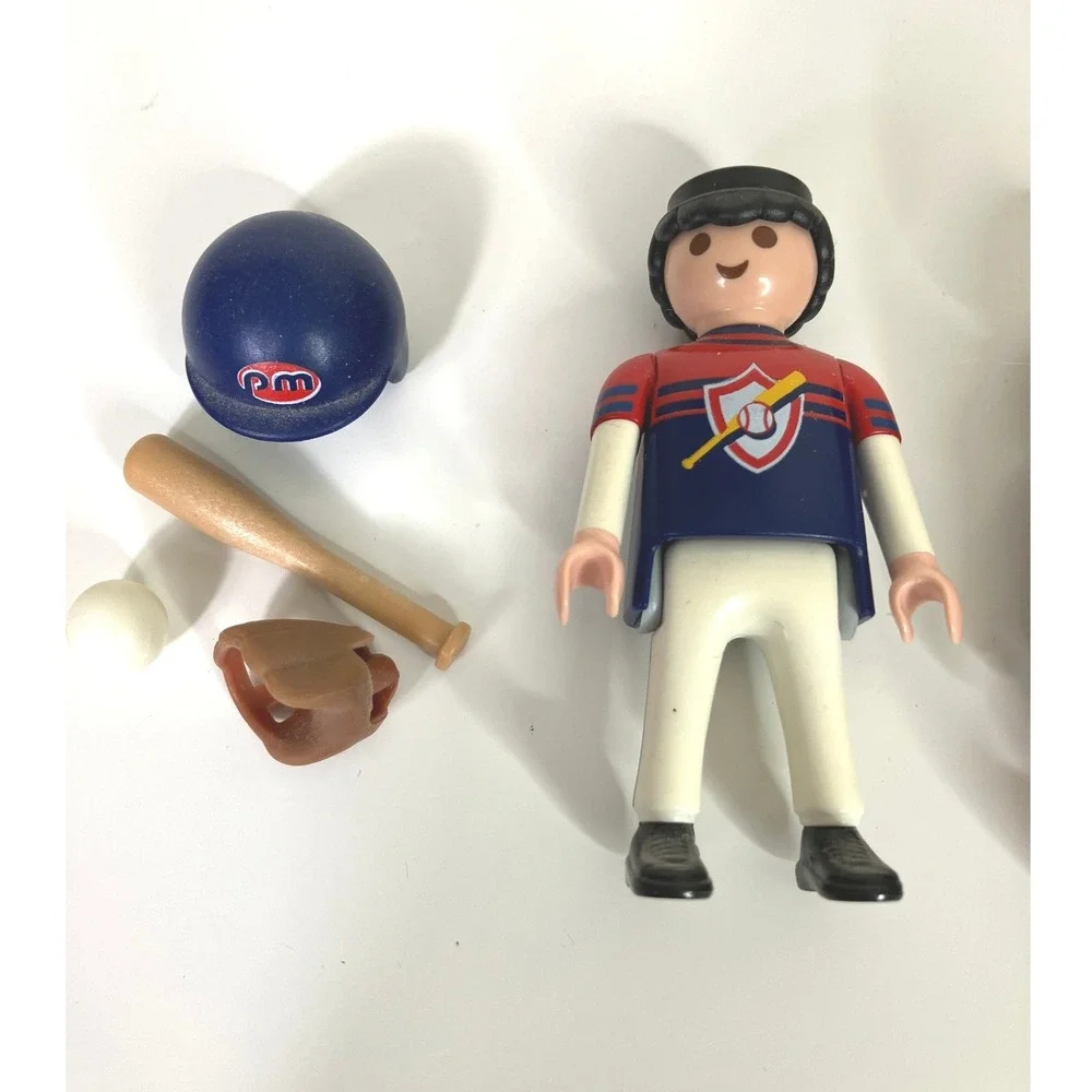 Playmobil Football Player And Baseball Player Figurines With‎ Accessories